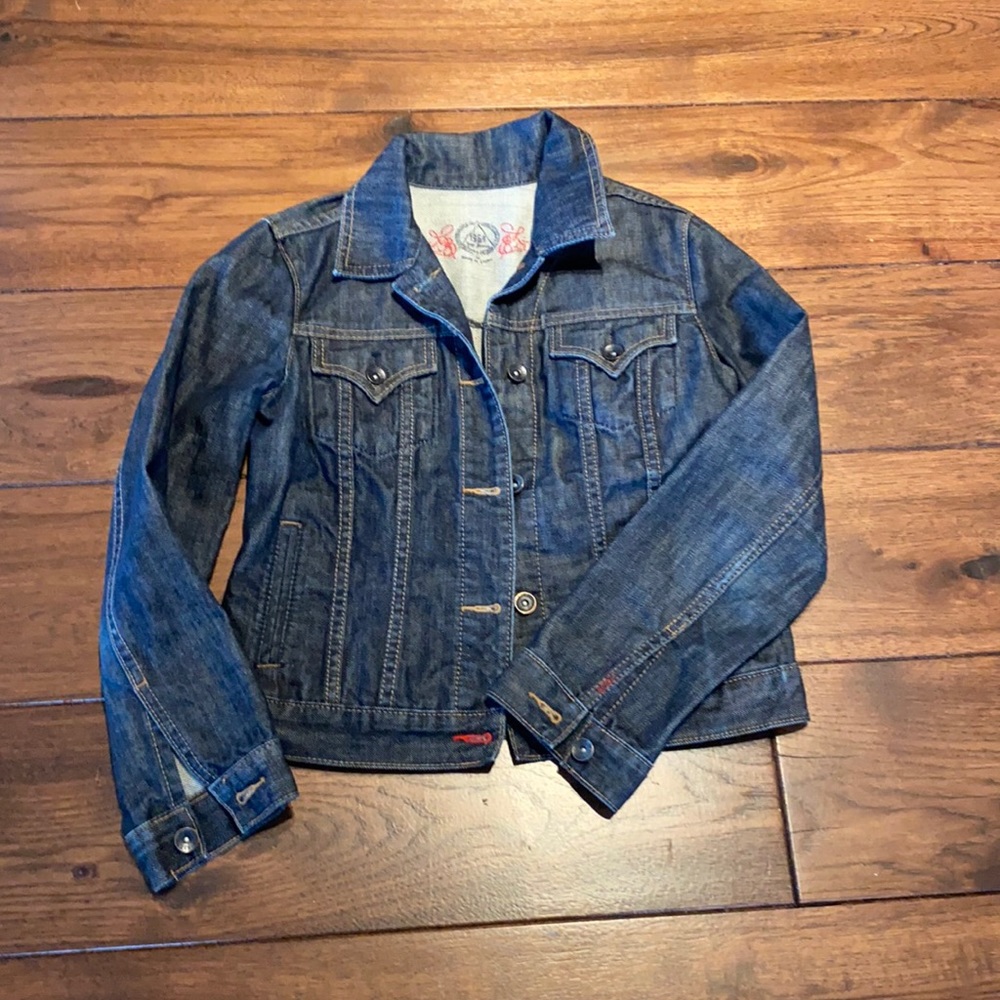 GAP dark wash jean jacket. Size small.